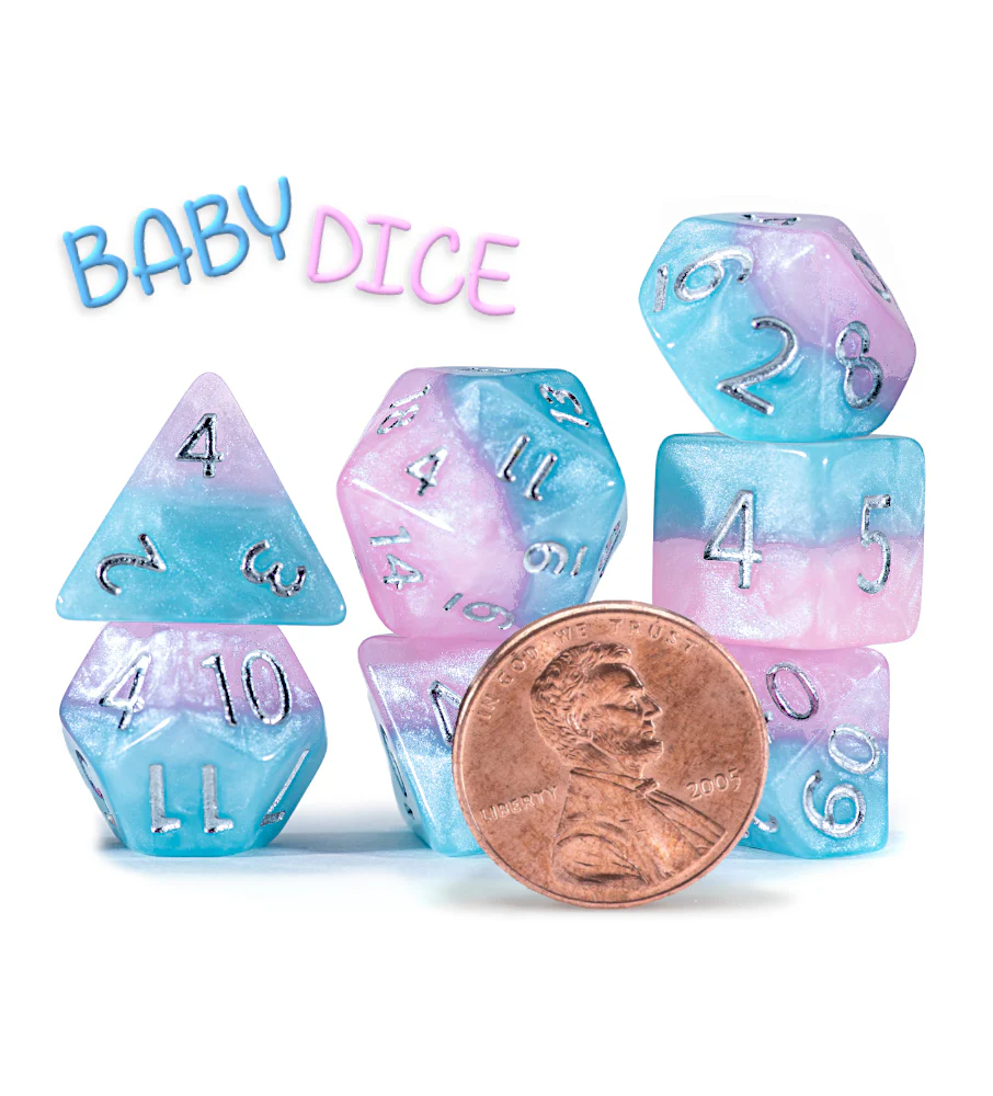 “Baby Dice” Halfsies Style 12mm Mighty Tiny Dice
