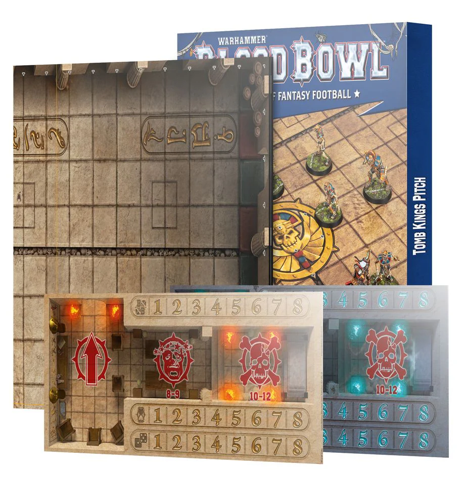 BLOOD BOWL: Tomb Kings Pitch: Double-sided Pitch and Dugouts Set - Image 2