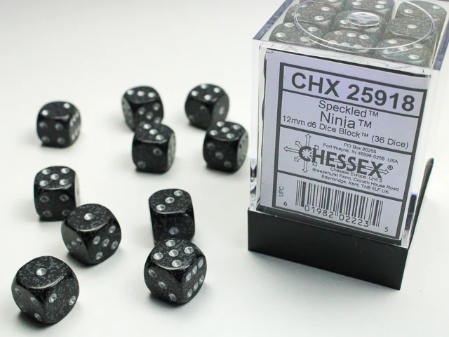 CHESSEX SPECKLED DICE: NINJA - Image 2