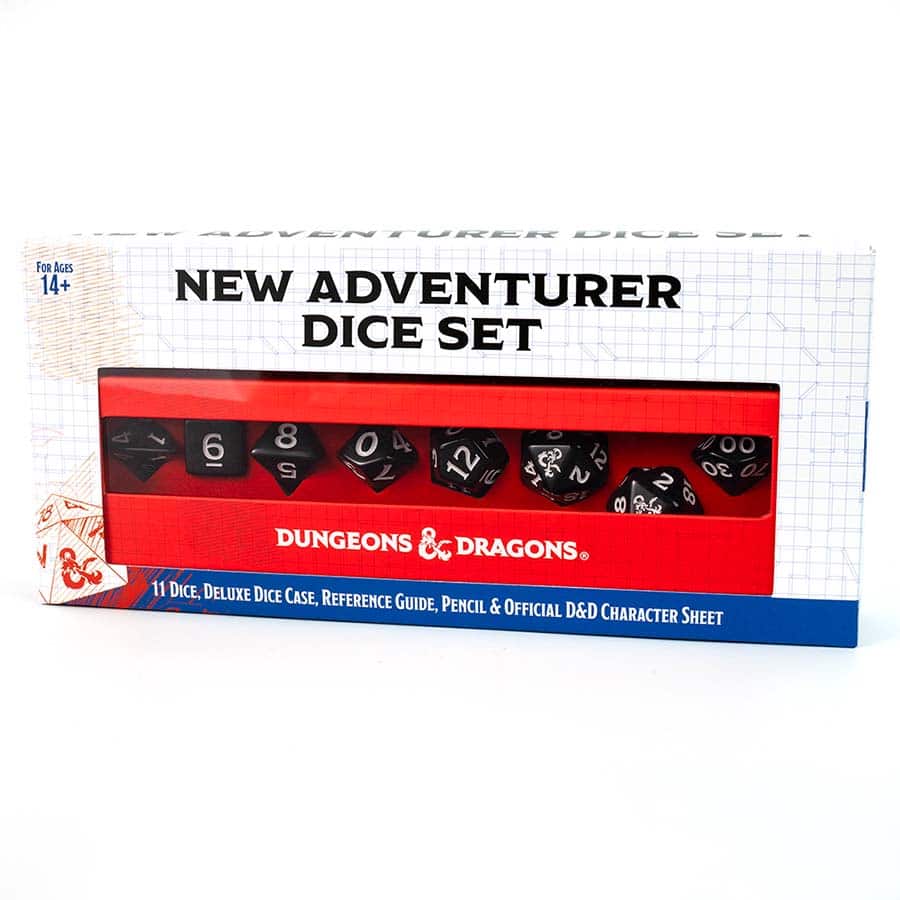 Dungeons & Dragons New Adventurer Dice Set - BLACK DICE