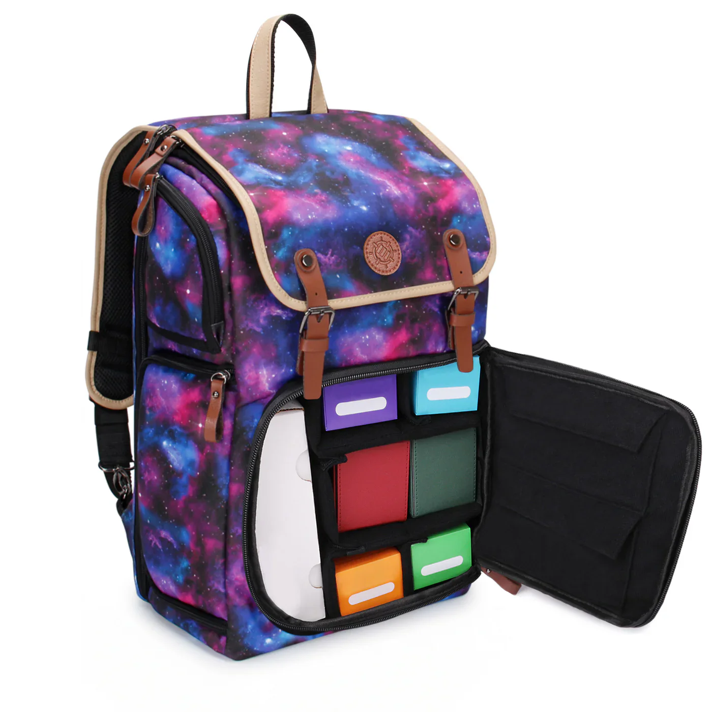 ENHANCE Full-Size Trading Card Storage Box Backpack for Playing Card Case GALAXY