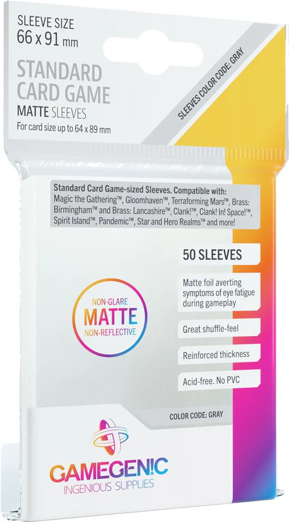 GameGenic: MATTE SLEEVES: STANDARD CARD GAME