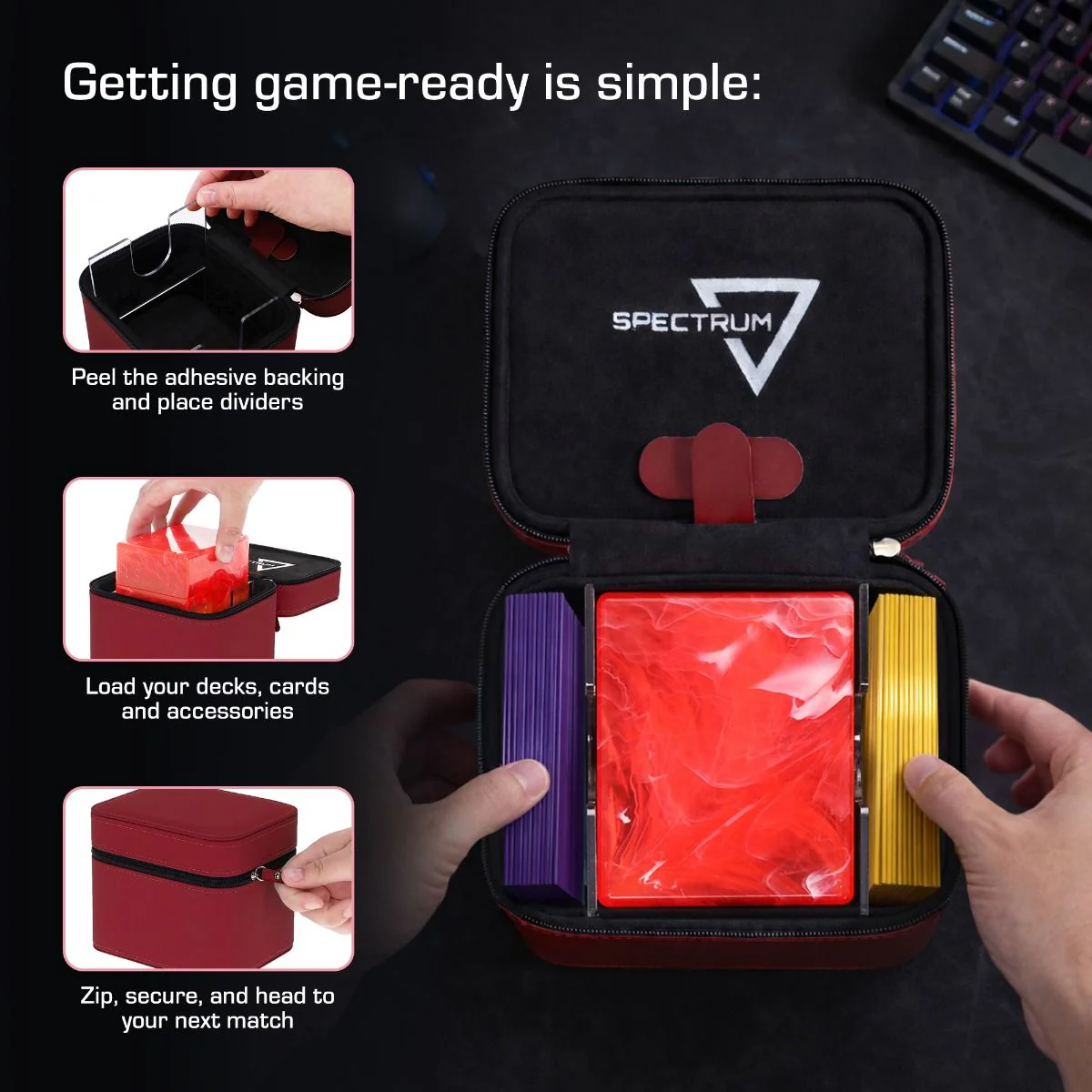 Prism Deck Case - Matrix - Red - Image 2
