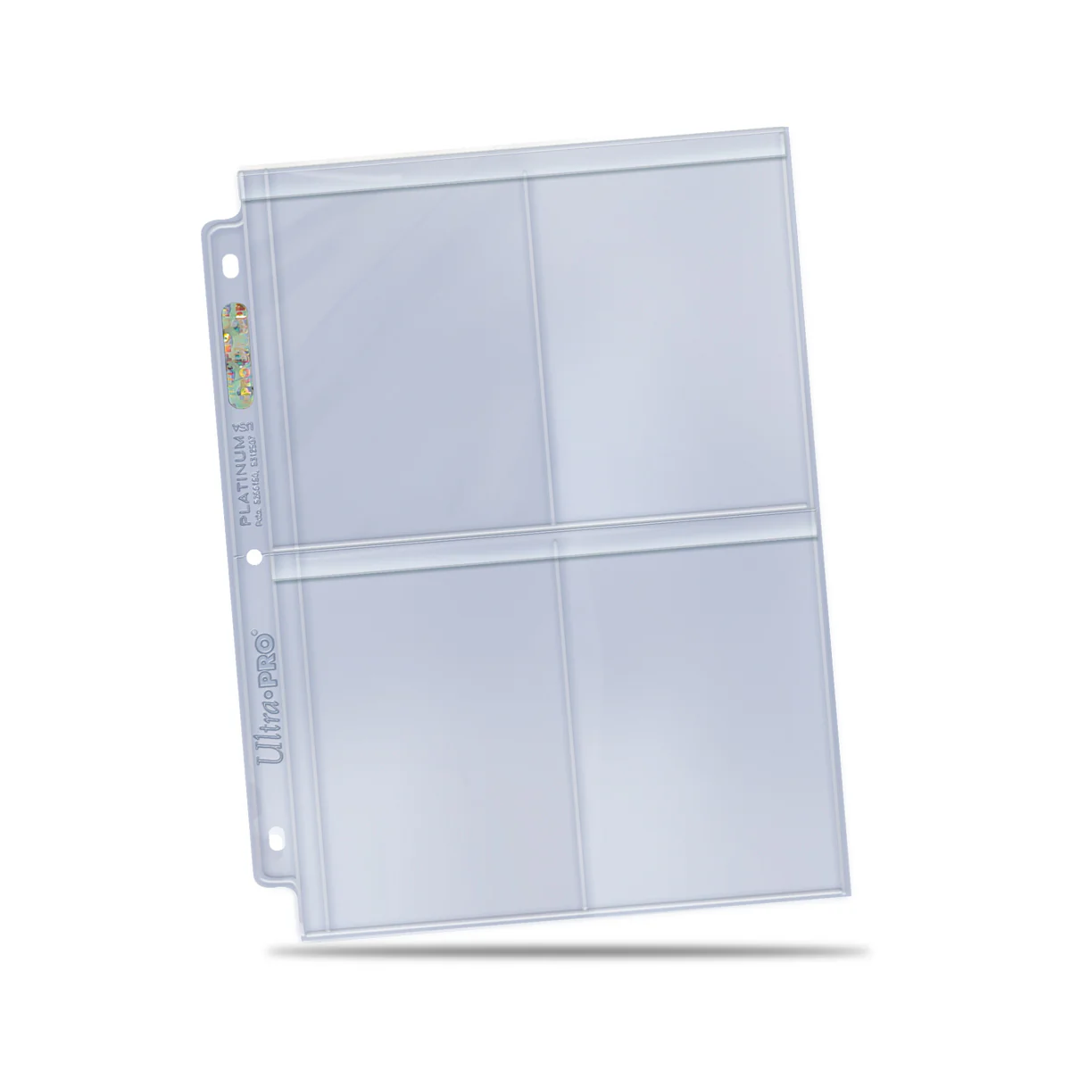 Ultra PRO: Platinum Hologram 4-Pocket Secure Pages - 3-Holes (for Toploaders - 100-Pack) - Image 4