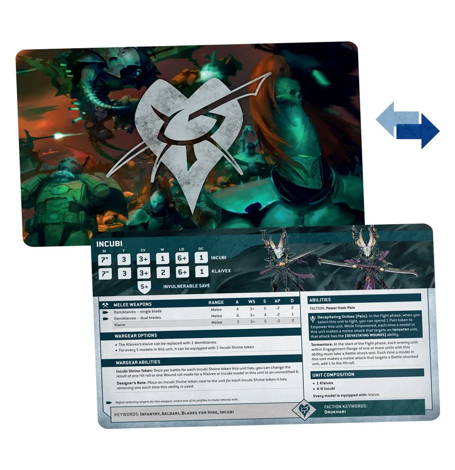 Warhammer 40k - Drukhari Battleforce Datasheet Cards - Image 2